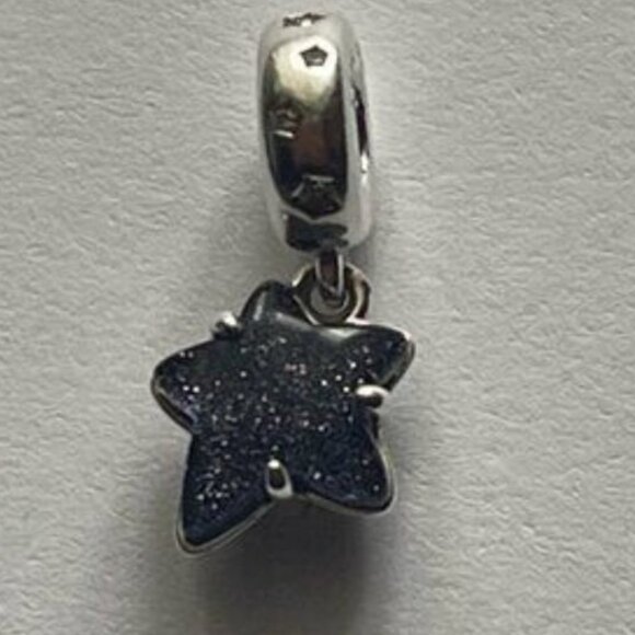 Pandora Celestial Galaxy Star Murano Dangle Charm - Picture 3 of 5